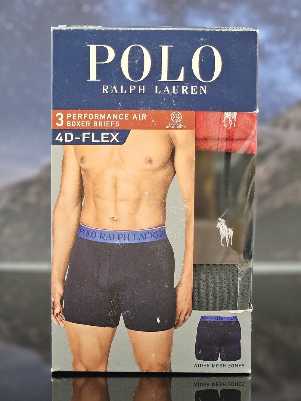 Polo Ralph Lauren Boxer Briefs Performance Air 4D Flex Men 3 Pairs Underwear